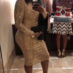 Beautiful cream and gold going out dress!